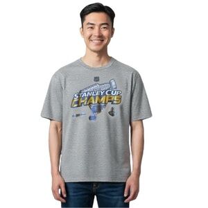 St‎ Louis Blues NHL Shirt Men's Med Stanley Cup 2019 Champs Locker Room Tee